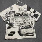 Vintage Daytona T-shirt Adult Size Extra Large Grey Short Sleeve AOP Mens 1994