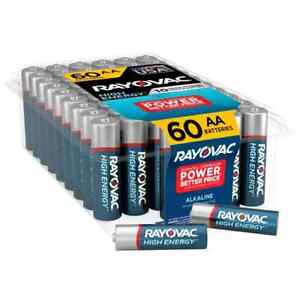 Rayovac High Energy AA Batteries Double A Alkaline Power Performance (60-Pack)
