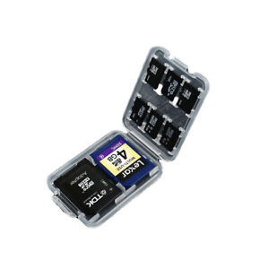 8 Slot Micro SD TF Memory Card Case Holder Waterproof Hard Protector Storage Box