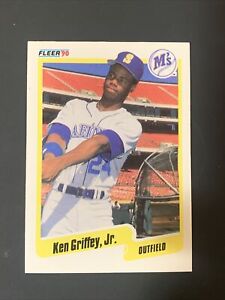 1990 Fleer Ken Griffey Jr. #513 💙MISPRINT BLUE HEART ERROR💙 Seattle Mariners