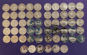 1999-2009 S -State Quarters Clad Proof - Toning 50 Coins & 6 DC Territories set