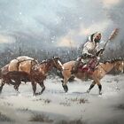 New ListingRon Stewart Painting “COLD AS HELL” MOUNTAIN MAN WINTER ORIGINAL WATER COLOR 75