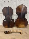 Antique Copy Stradivarius Violin For Spares Or Restoration. 14.25” Back