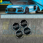 61mm Audi Black Chrome Wheel Rim Center Hub Caps Emblem 4PC Set 8W0601170JG3 OEM