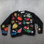 Vintage Jane's Closet Cardigan Sweater All Holidays Seasons Embroidered XL