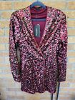 Pretty Little Thing NWT Colorful Long Sleeve  Sequined Blazer Dress Size 10