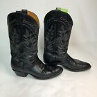 NOCONA Black Snakeskin Cowboy Western Vintage Boots Mens 10.5 D