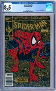 Spider-Man 1 CGC Graded 8.5 VF+ UPC Gold Edition McFarlane Marvel Comics 1990