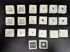 Lot of 20 Assorted Semiprecious Gemstones , Various Shapes in cases - Faceted
