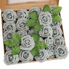 25/50Pcs Artificial Flowers Silk Roses Heads Bulk for Wedding Party Decoration