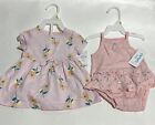 Carter's Baby Girl 2 Piece Set Short Sleeve Bodysuit And Dress Brand New Size 3M