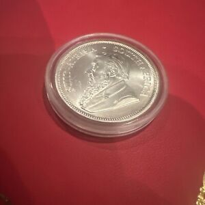 2021 South Africa 1 oz Silver Krugerrand In a Capsule ~ Beautiful Bullion Coin!