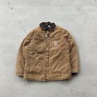 Vintage 90s Faded Tan Carhartt Insulated Zip Up Arctic Workwear Jacket