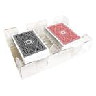 New Listing Clear Canasta Playing Card Tray-No Swivel Base 2 Deck