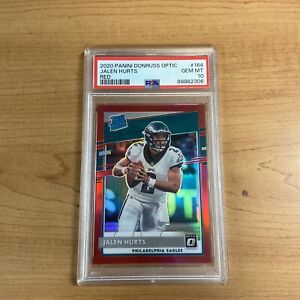 New Listing2020 Panini Donruss Optic Jalen Hurts #164 Red Rated Rookie /99 PSA 10 Eagles RC