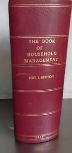 Antique Mrs Beeton’s Book Of Household Management Coloured Plates 1899 v.g.c