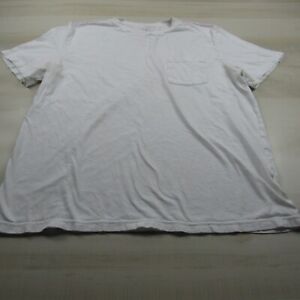 RVCA Shirt Mens 2XL XXL White Surf Short Sleeve Pocket Tee Cotton Regular Fit