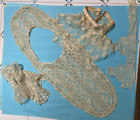 Antique Crochet Lace Trim Ivory Floral Collars Mary Lambeth doll estate