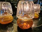 set of 4 oil lamps vintage