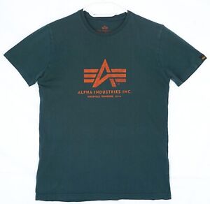 Alpha Industries Big Logo Green T-Shirt Men's Size M