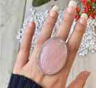 Valentine's Day Rose Quartz Gemstone 925 Sterling Silver Handmade Ring All Size