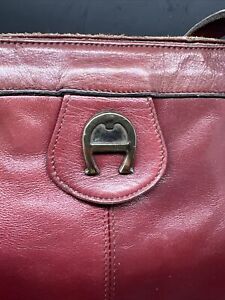 Vintage Etienne Aigner Hand Leather OXBLOOD Shoulder Bag 70s