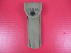 WWII Era USN US Navy Folding Survival Knife Canvas Pouch - Repro