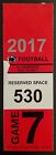 Penn State Nebraska Football Parking Pass 11/18 2017 Saquon Barkley Ticket Stub