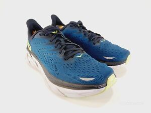 Hoka One One Clifton 8 Blue Green Running Shoes Mens Size 12