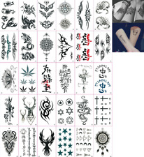Temporary Tattoo Stickers Waterproof Long-lasting Flame  Stars Leave Cross 30Pcs