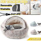 CATISM Cat Bed Round Hooded Plush Cat Bet Cave Cozy Soft Warm Cats or Small Dogs
