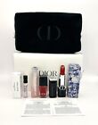 Dior Rouge Gift Set 5 Pcs: Lipstick 999 Satin, Lip Glow, Nail Polish, Velet Bag