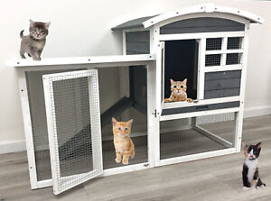 X-Large Double Story Cat Kitten Home Chicken Coop Rabbit Hutch Guinea Pig Cage