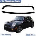 Set Upper & Lower Glossy Black Hood Molding Grille Trim For 11-15 Mini Cooper (For: More than one vehicle)