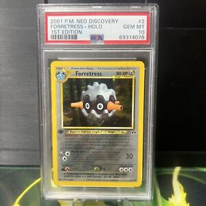 Pokémon TCG Forretress Neo Discovery 2/75 Holo 1st Edition Holo Rare - PSA 10