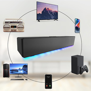 Wireless Surround Sound Bar 4 Speaker System BT Subwoofer TV Home Theater