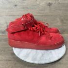 Nike Shoes Mens 12 Red October Air Force 1 07 Ankle Sneaker Strap Lace Up