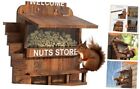 Squirrel Feeder for Outside - Funny Wooden Squirrel Feeder with Side Ladder