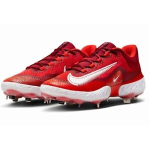 Nike Alpha Huarache Elite 4 Low Baseball Cleats DJ6521-616 Red/White Size 10.5
