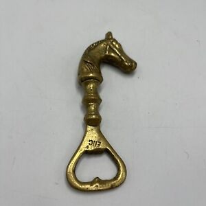 VINTAGE Horse Head Solid Brass Bottle Opener - MADE IN ENGLAND