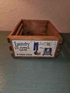Vintage Small Wooden Crate W/Labeling-Country Decor