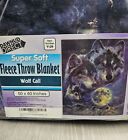 Dawhud Direct Wolf Call Fleece Throw Blanket 50x60