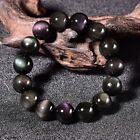 10MM Beaded Handmade Balance Bracelet Round Rainbow Obsidian Beads Healing Reiki