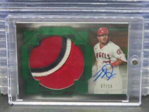 New Listing2022 Topps Five Star Mike Trout Green Jumbo Patch Relic Auto Autograph #07/15