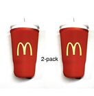 Twin-Pack (2) McDonalds Koozie JAVA SOK Large 32oz Insulated Neoprene Cup Sleeve