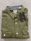 Levi’s Shirt Men’s Large The Worker Green Relaxed Fit Button Down Pocket