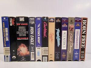 80s Action Romance Suspense VHS LOT (12) Movies  - VERY GOOD Clean Cared For