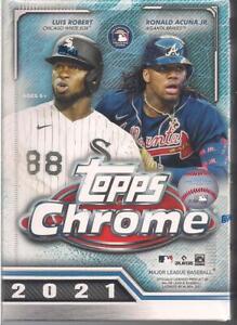 2021 Topps Chrome Baseball Factory Sealed Blaster Box -8 Packs 4 Cards per Pack