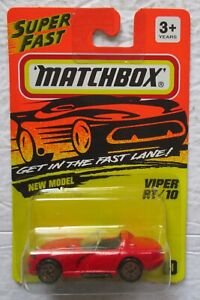 Matchbox Super Fast Dodge Viper RT/10 #10 New Model 1:64 Scale Diecast 1993