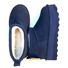 Bearpaw Retro Super Shorty Women's Boots 8 Medium. Rich Cadet Blue Popular Style